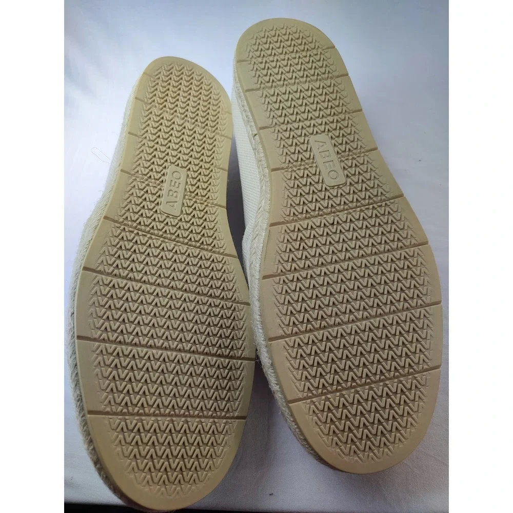 ABEO Isle Slip On Espadrille Natural Canvas Womens Size 10 Flat Loafer
